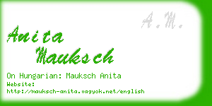 anita mauksch business card